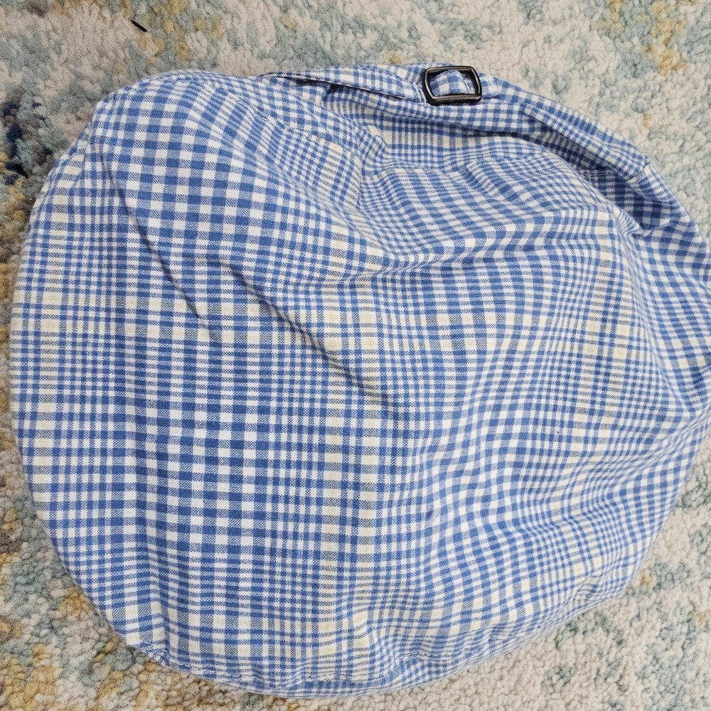 Janie and Jack Blue and White Checkered Hat Size 6-8